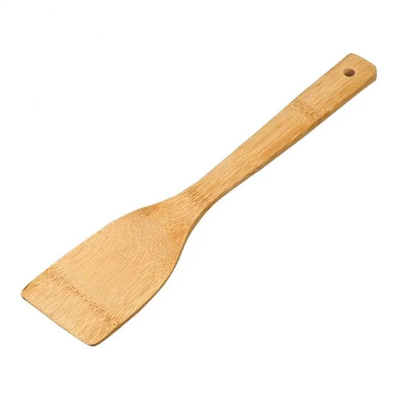 1~10PCS Bamboo Spatula Natural Bamboo Wood Kitchen Spatula Spoon Holder Cooking Utensils Dinner Food Wok Shovel Kitchen - Twinsupliers