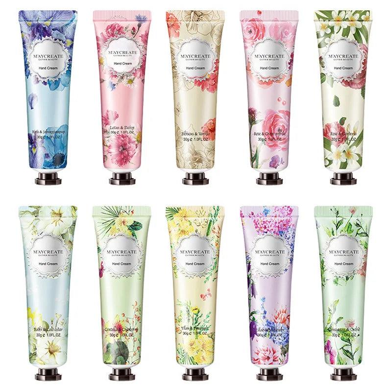 10pcs Fruity Flowery Hand Cream Moisturizing Anti-wrinkle - Twin suppliers 