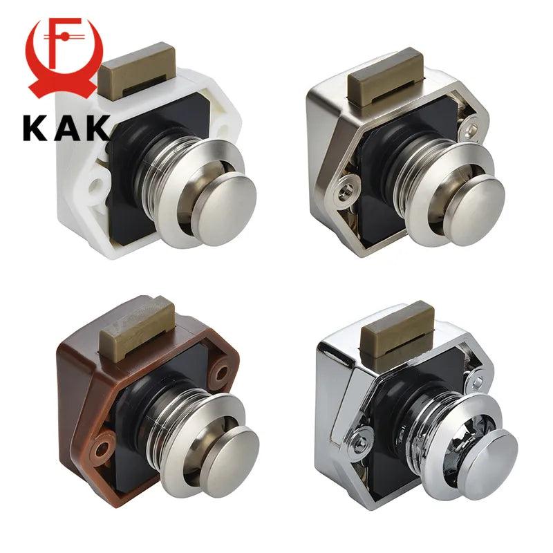 10PCS KAK Camper Car Push Lock 20mm RV Caravan Boat Motor Home Cabinet Drawer Latch Button Locks For Furniture Hardware - Twinsupliers