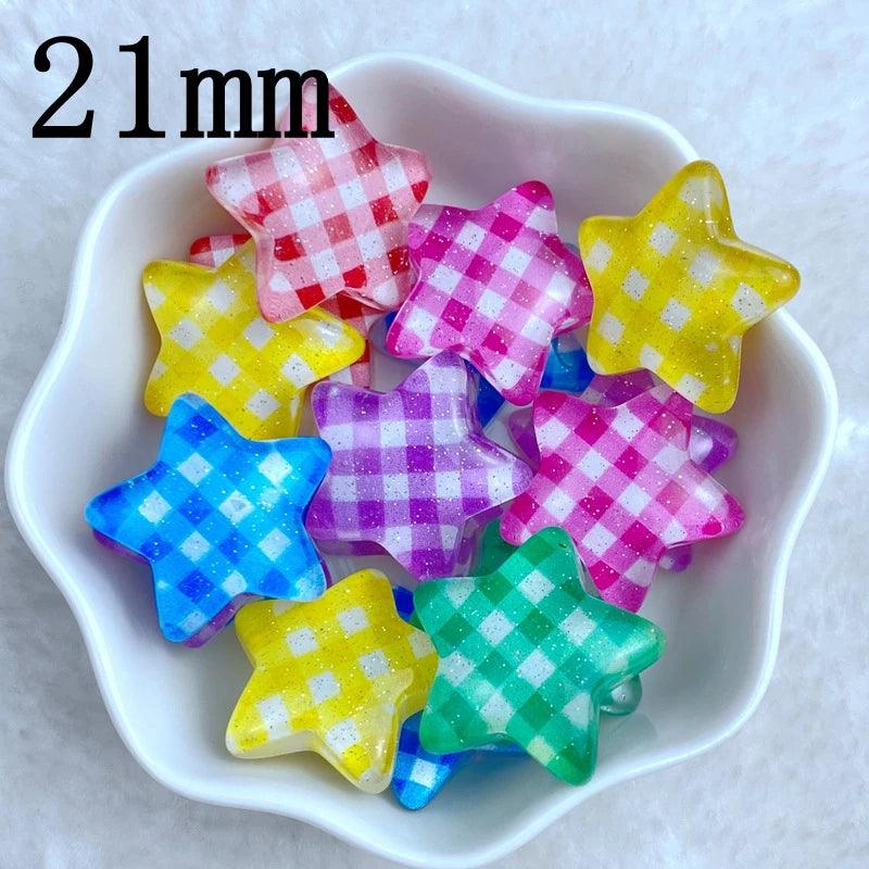 10Pcs New Cute Resin 21mm Mini Tiny Spot Flat Back Fit Phone Deco Parts Embellishments For Hair Bows Accessories - Twinsupliers