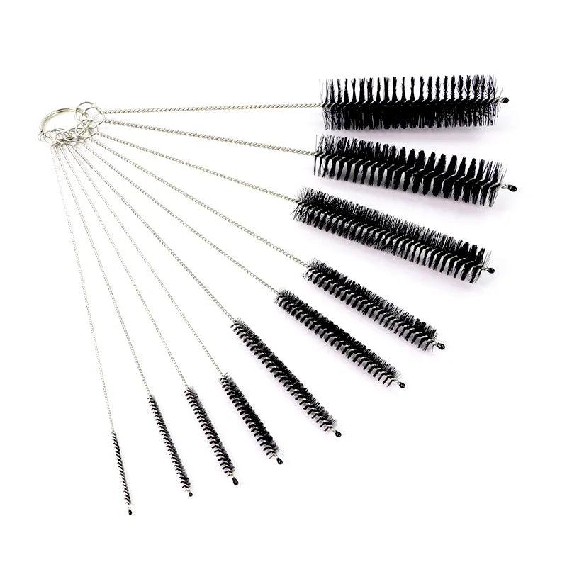 10Pcs Set Stainless Soft Hair Suction Glass Tube Cleaner Brushes Nylon Bottle Fish Tank Pipe Brush Household cleaning tools - Twin suppliers 