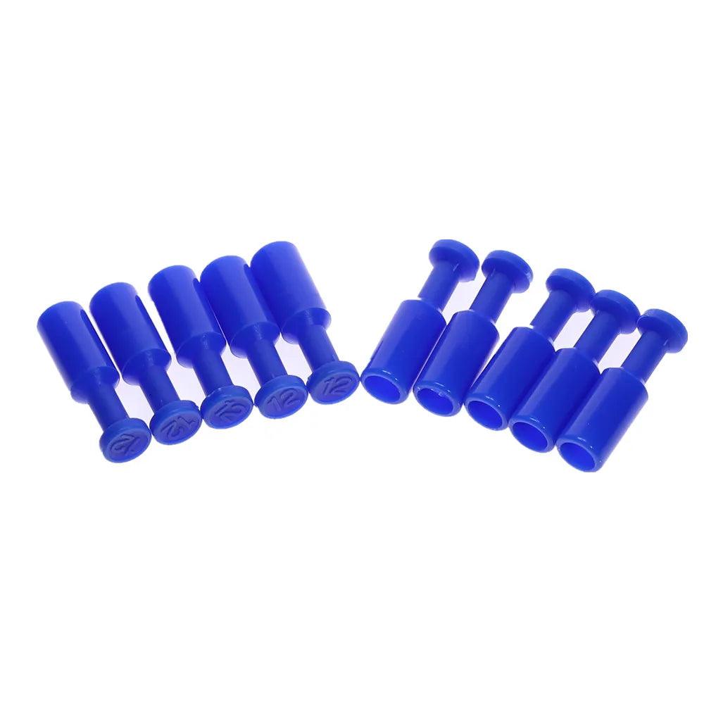 10X Blue Nylon Pneumatic Blanking Plug Hose Tube Push Fit Connector Air Line 4/6/8/10/12MM - Twinsupliers