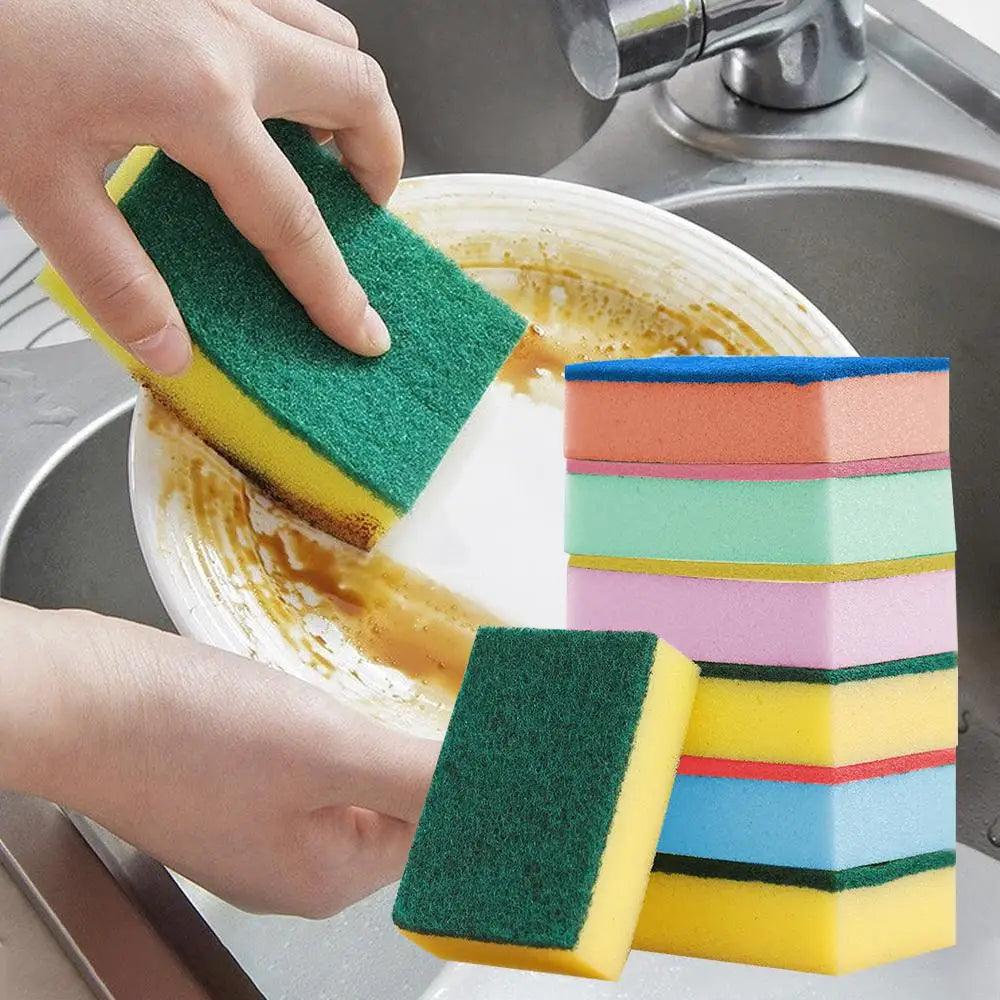 1/10 PCS Household Dishwasher Sponges Brush Set Kitchen Pan Bowl Dishes Cleaning Tools Household Sponges Cleaning Accessories - Twinsupliers