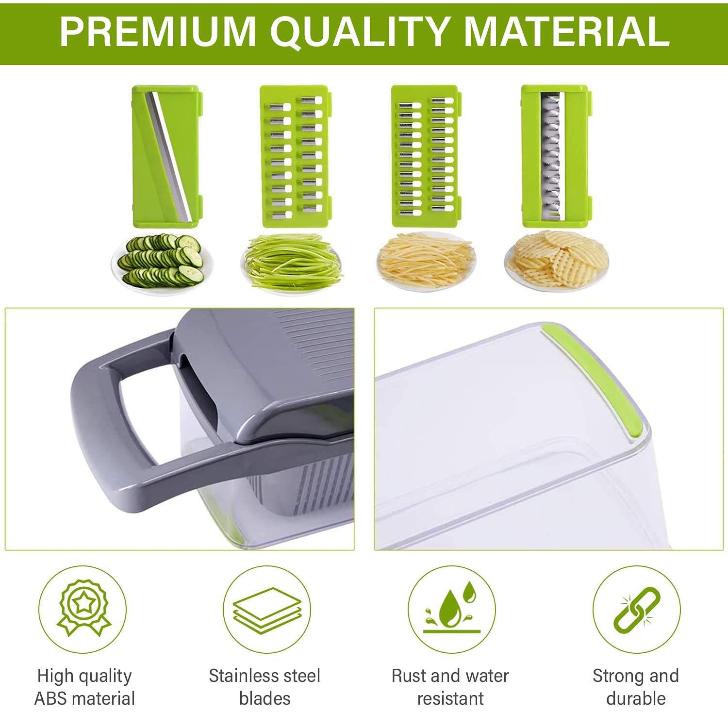 12 In 1 Manual Vegetable Chopper Kitchen Gadgets Food Chopper Onion Cutter Vegetable Slicer - Twinsupliers