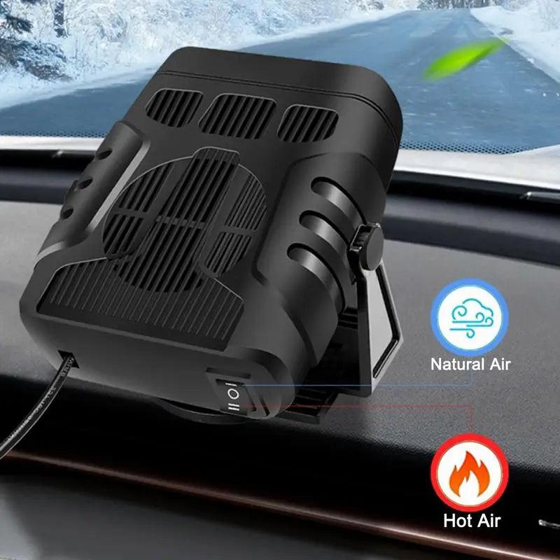 12V 24V Portable Powerful Car Heater 360 Rotation Heating Cooling Fan Demister Car Defroster Remover Window Accessories 2020 New - Twinsupliers