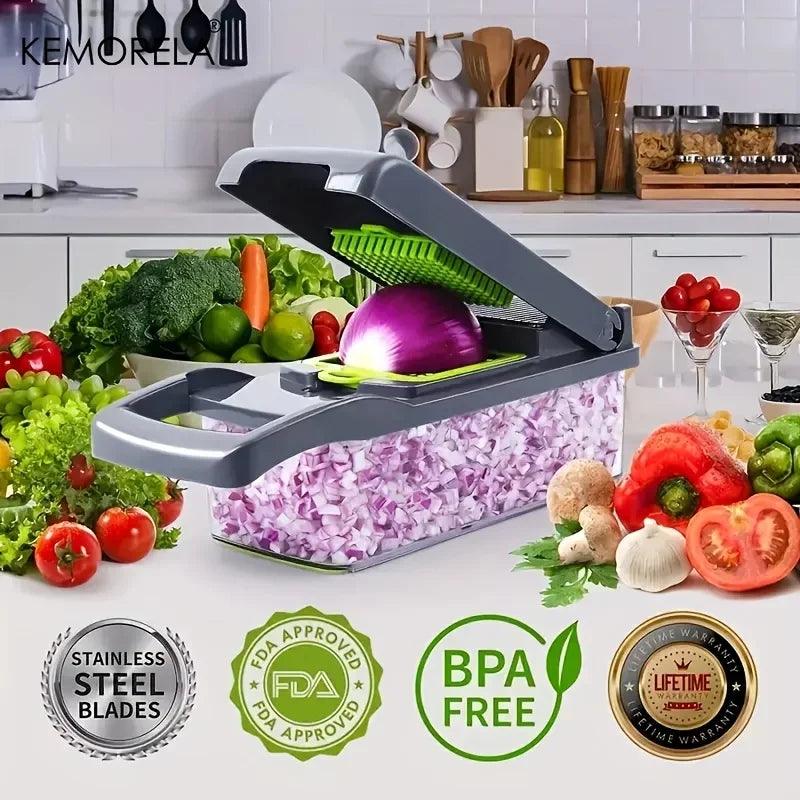 14/16 in 1 Multifunctional Vegetable Chopper Onion Chopper Handle Food Grate Food Chopper Kitchen Vegetable Slicer Dicer Cut - Twinsupliers