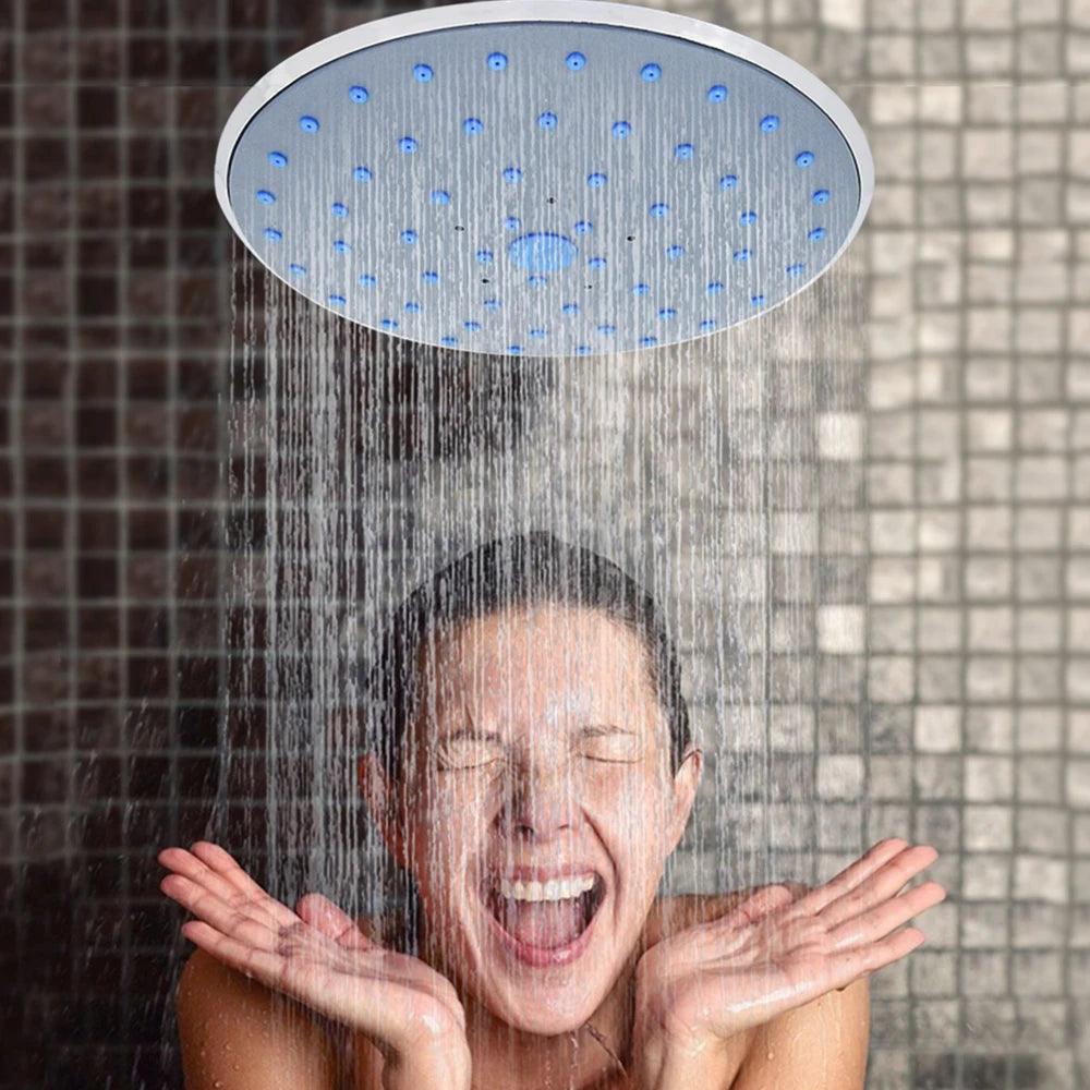 15.8cm Round Roof Rainfall Top Shower Head ABS Gray Head Shower Rain Shower Cabin Sprayer Bathroom 1/2" Connector chuveiro - Twinsupliers