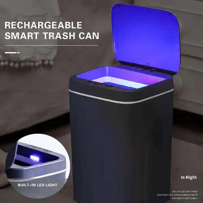 16L Automatic Sensor Trash Can Electric Touchless Smart Bin Kitchen Bathroom Waterproof Bucket Garbage With Lid Home Wastebasket - Twinsupliers