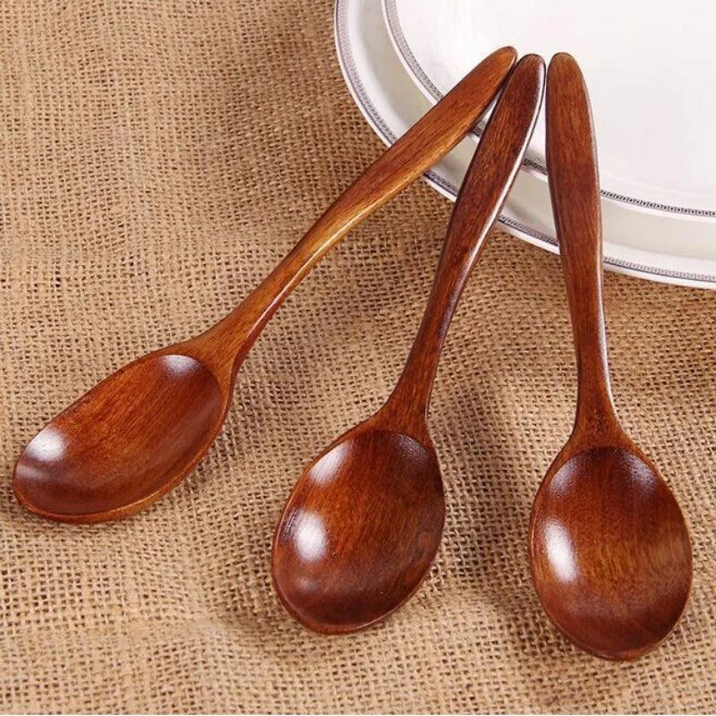 1Pc Wooden Spoon Bamboo Kitchen Cooking Utensil Tool Soup Teaspoon Catering For Wooden Spoon - Twinsupliers