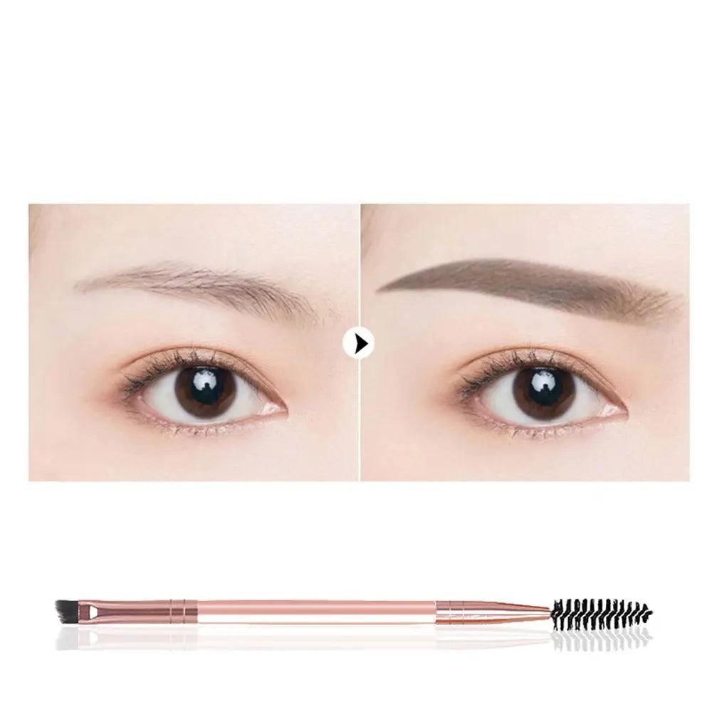 1pcs Two -headed Eyebrow Brush Spiral Diagonal Corner Makeup Brush Wood Handle Easy To Carry Beautiful Makeup Tools Beauty - Twin suppliers 