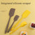 2 Pieces Silicone Spatula Set Gadget Tools Mixing Tool Utensils All for Kitchen and Home Baking Cake Cream Yellow/Brown Scraper - Twinsupliers