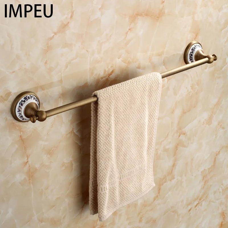 20-Piece Antique Brass Wall Mounted Bathroom Hardware Set Toilet Paper holder/ Robe Hook/ Towel Bar/ Towel Rings - Twinsupliers