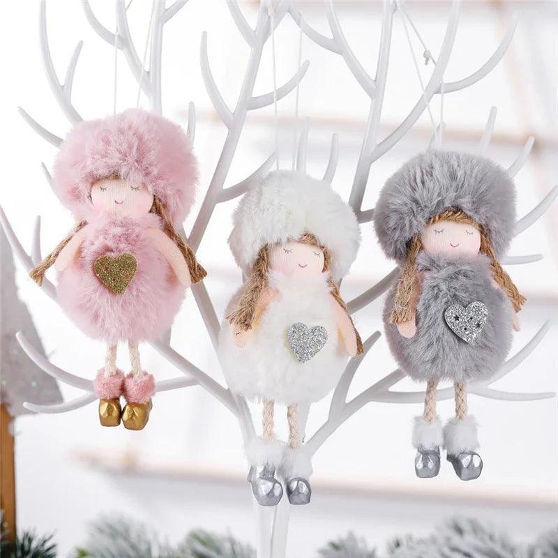 2023 Navidad Xmas Tree Pendant Ornaments 2024 New Year Gifts Christmas Angel Dolls Christmas Decoration for Home Natal Noel Deco - Twinsupliers