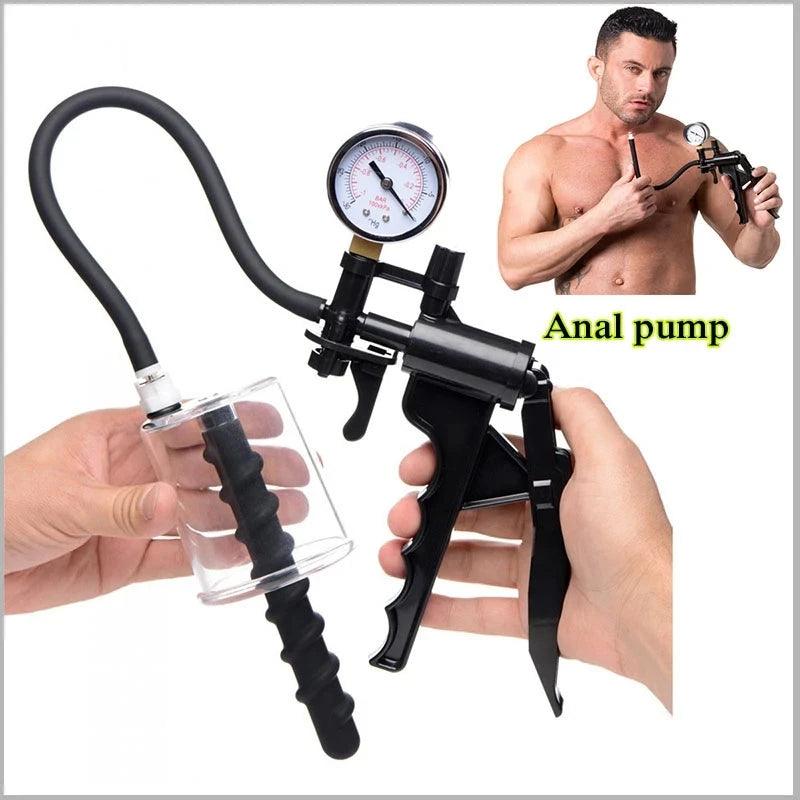 2023 New Anal Pump Vacuum Sucking Massage Prostate Stimulator Rosebud Pump For Man Women Butt Plug Masturbator Adult Sex Toys - Twin suppliers 