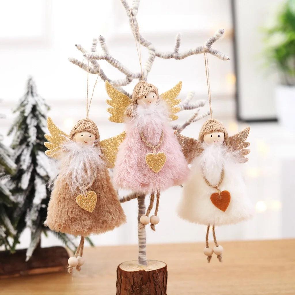 2023 New Year Latest Christmas Angel Dolls Cute Xmas Tree Ornament Noel Deco Christmas Decoration for Home Navidad 2022 Kid Gift - Twinsupliers