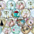 20mm 25mm Round Photos Glass Cabochon Mixed Pattern fit Cameo Base Setting Jewelry Components 10pcs/lot TP-002 - Twin suppliers 