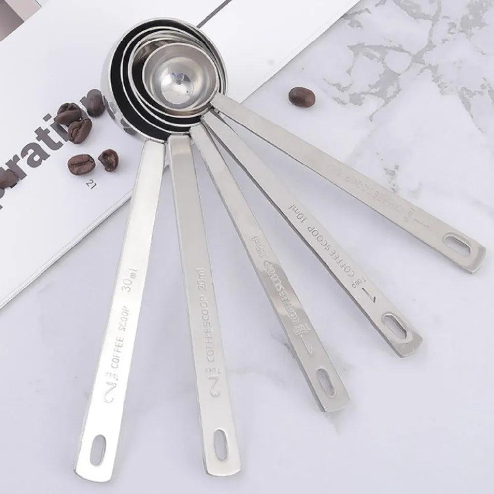 2/10/15/20/30ml Measuring Spoons Stainless Steel Coffee Powder Spice Measure Scoop Kitchen Baking Tools Multipurpose Mearure - Twinsupliers