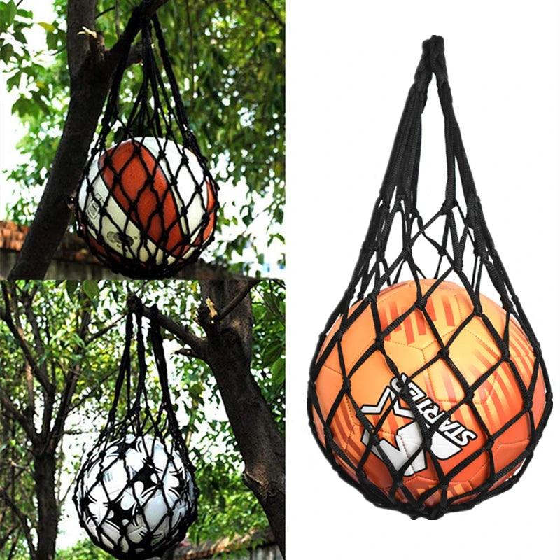 2PC Football Net Bag Nylon Bold Storage Bag Single Ball Carry - Twin suppliers 