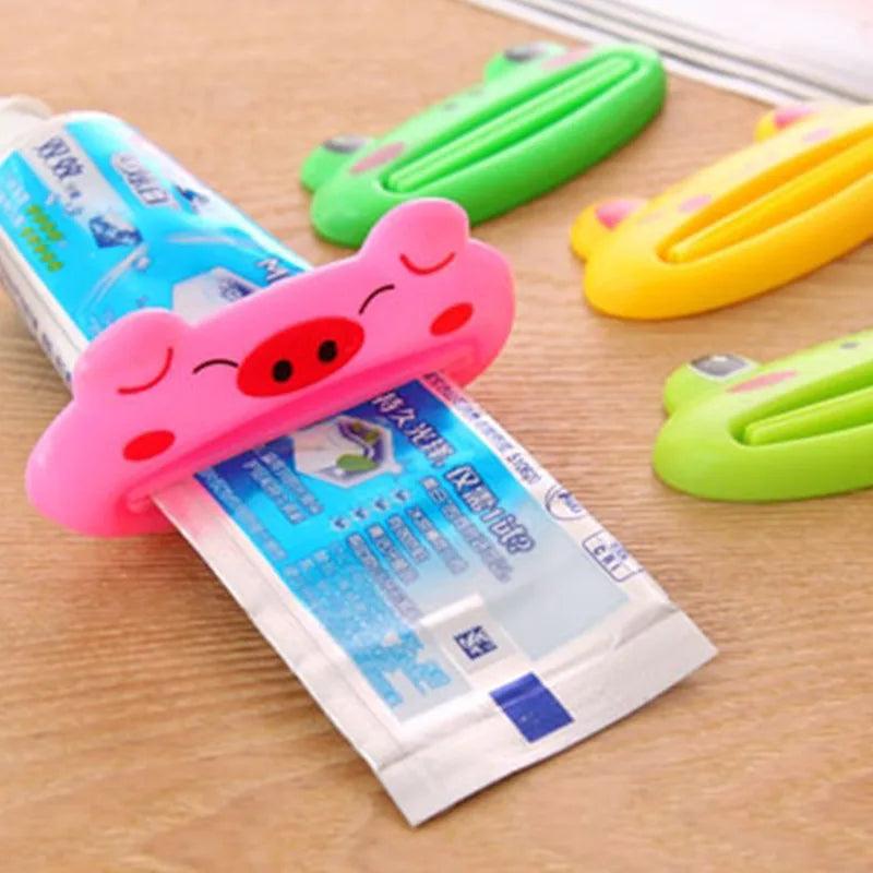 2Pcs Cartoon Tube Roll Holder Dispenser Toothpaste Squeezer Press Tube Dentifrice Dispenser Kitchen Bathroom Accessories - Twinsupliers