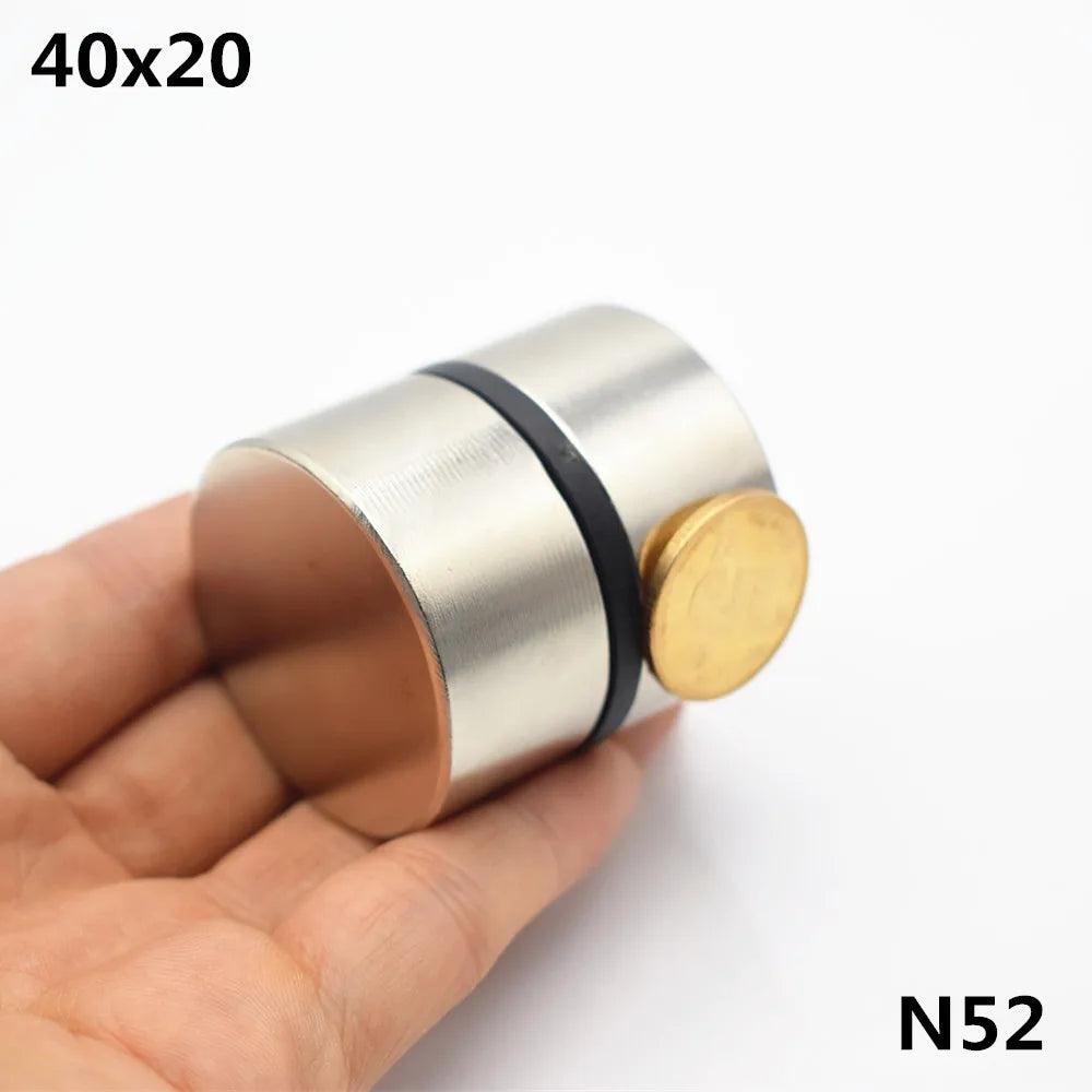 2pcs Neodymium Magnet N52 40x20 mm Super Strong Round Rare earth Powerful NdFeB Gallium metal magnetic speaker N35 40*20 Disc - Twinsupliers