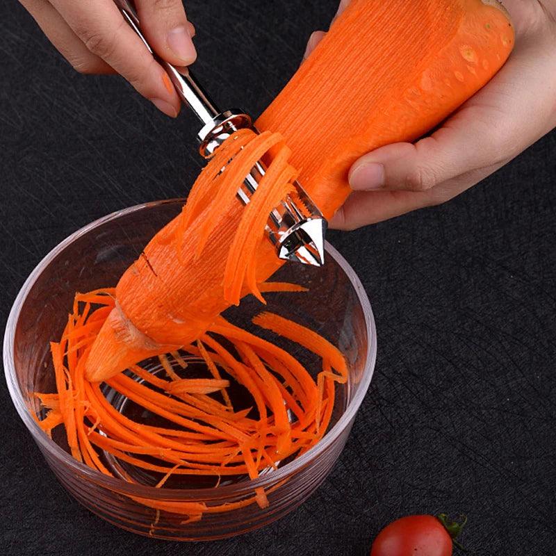 3 In 1 Fruit Vegetable Peeler Cutter Stainless Steel Sharp Peeler Potato Carrot Grater Slicer Kitchen Gadget - Twinsupliers