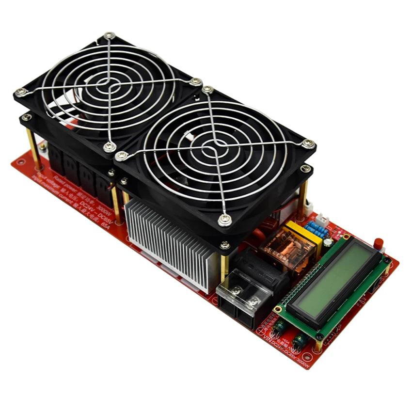 3000W 55A ZVS High Frequency Induction Heater Module Flyback Driver Heater Good Heat Dissipation + Coil +pump +Power Adapter - Twinsupliers