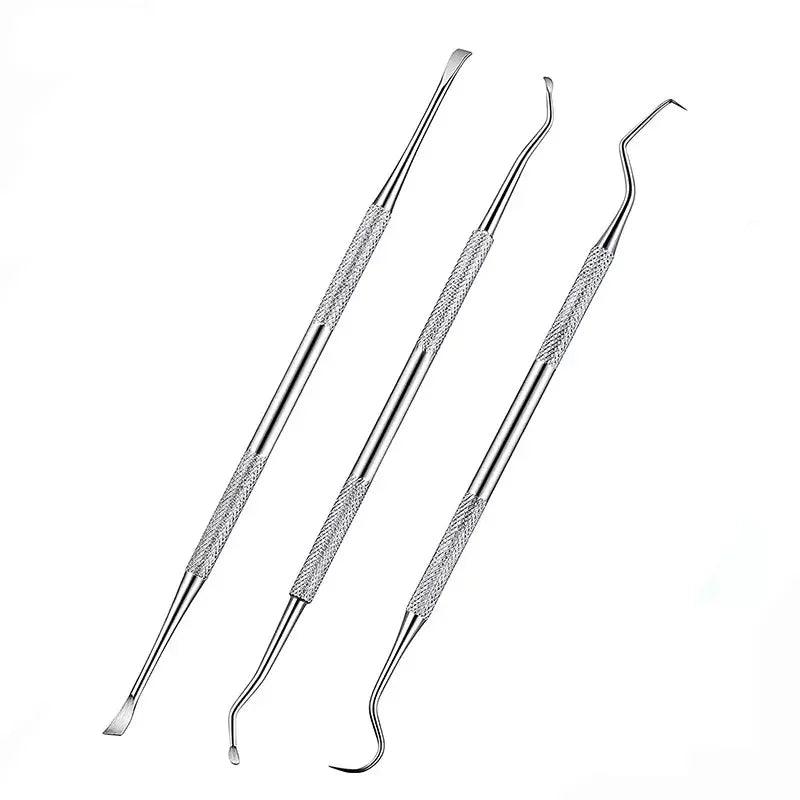 3Pcs Pet Dog Tooth Cleaner Tooth Scaler and Scraper Stainless Double Headed Tarter Remover Scraper Pet Teeth Dog Cleaning Tools - Twin suppliers 