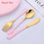 3Pcs/set Kids Cutlery Set Tableware Stainless Steel dinnerware Spoon Fork Knife Kit Children Feeding Dining Kitchen Utensils Set - Twinsupliers