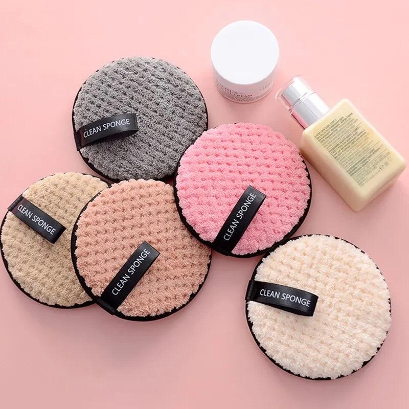 4pc Makeup Remover Microfiber Cotton Pad Cosmetics Washable Makeup Towel Cleaning Sponge Skin Care Tool - Twin suppliers 