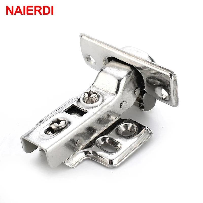 4PCS NAIERDI C Serie Hinge Stainless Steel Door Hydraulic Hinges Damper Buffer Soft Close For Cabinet Kitchen Furniture Hardware - Twinsupliers