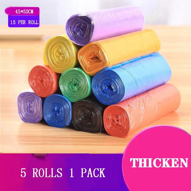 5 Rolls 1 pack 100Pcs Household Disposable Trash Pouch Kitchen Storage Garbage Bags Cleaning Waste Bag Plastic Bag - Twin suppliers 