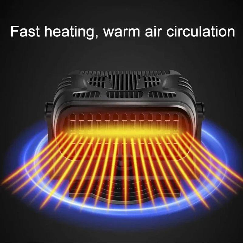 500W 12V 24V 4 in 1 Defrosting Heater Cooling Car Heating Fans 360 Rotation Electric Autonomous Windshield Defroster Demister - Twinsupliers