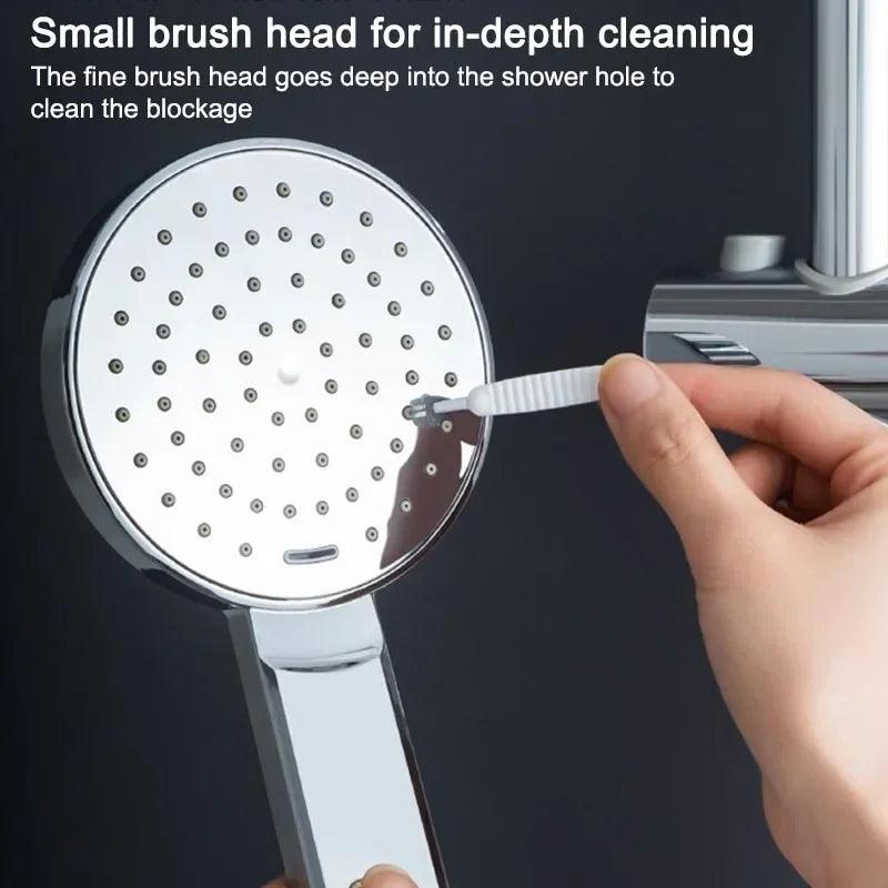 50/10Pcs Shower Head Cleaning Brush White Small Pore Clean Anti-clogging Nylon For Kitchen Toilet Phone Hole Window Cleaner - Twin suppliers 