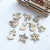 50Pcs DIY Natural Wooden Chip Santa Claus Christmas Tree Hanging Ornaments Pendant Kids Gifts Snowman Tree Shape Xmas Decoration - Twin suppliers 