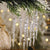 5pcs/set Creative Clear Gold Silver Icicle Pendant Christmas Tree Hanging Ornament DIY Christmas Winter Party Home Deco Supplies - Twinsupliers