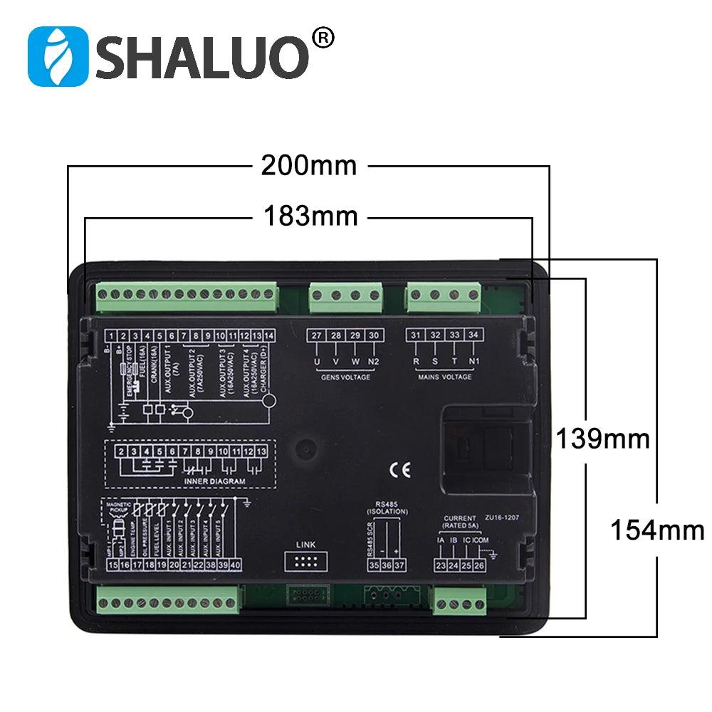 6120U AMF Diesel Generator Controller Auto Start Stop Control Module Panel ATS Generator Accessories Replace Smartgen HGM6120N - Twinsupliers