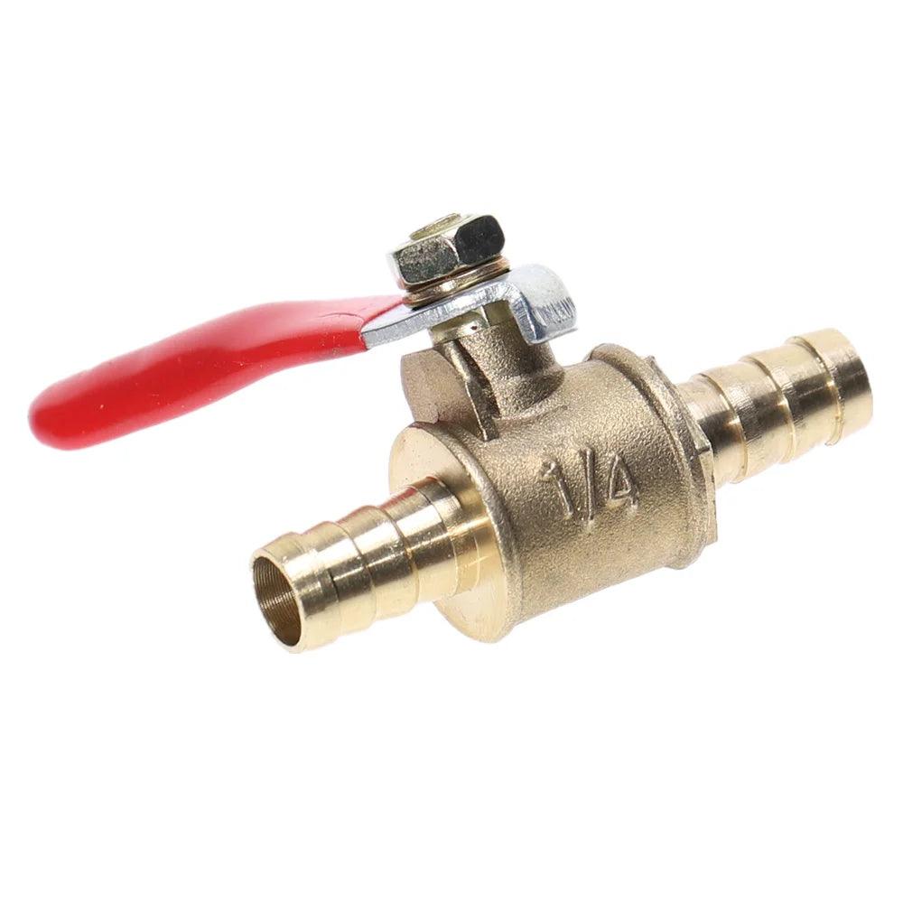 6mm-12mm Hose Barb Inline Brass Water Oil Air Gas Fuel Line Shutoff Ball Valve Pipe Fittings - Twinsupliers