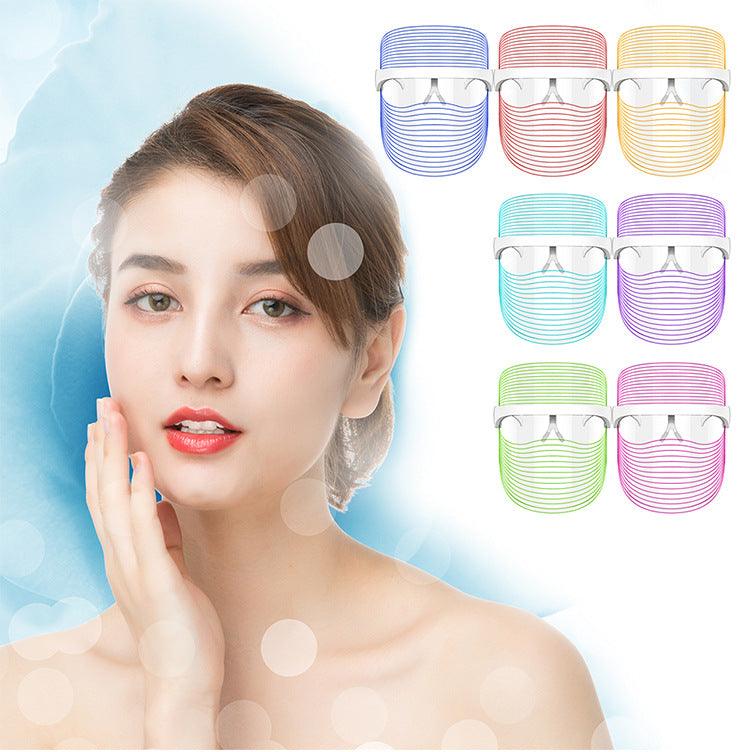 7 Color LED Mask Red Light Therapy Skin Rejuvenation Massager Beauty Home Skin Face Whitening Anti Aging SPA Device - Twin suppliers 