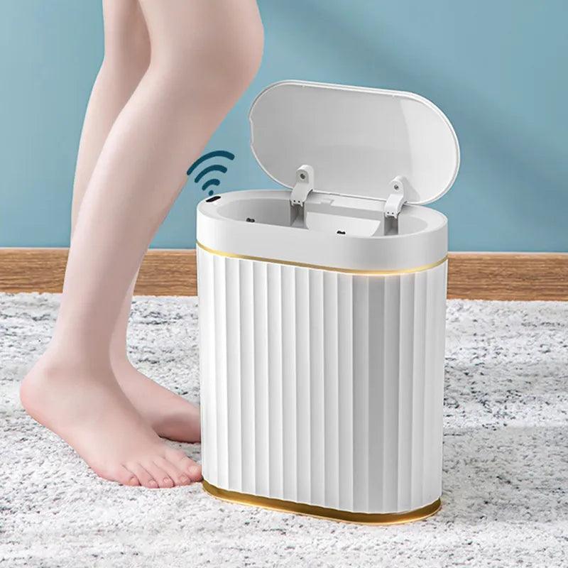 7L Smart Sensor Trash Can For Kitchen Garbage Tin For Bathroom Light Luxury Family Living Room Cracks Trash Bin Cubo Basura - Twin suppliers 