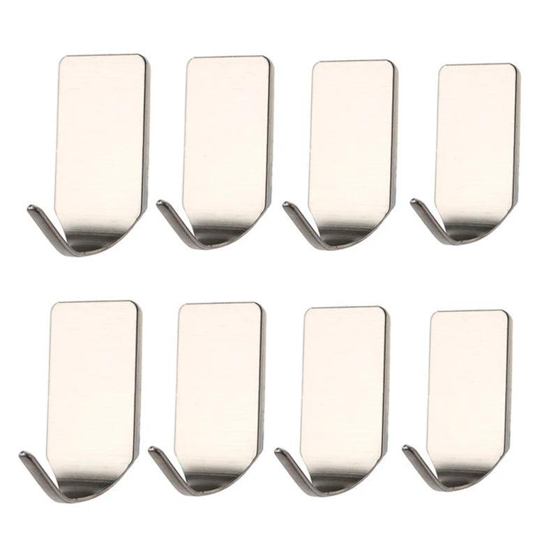 8 Pcs Bathroom Towel Wall Hooks Kitchen Stainless Steel Strong Suction Key Hat Bag Hanger Holder Clothes Hook Handdoek Haakjes - Twinsupliers