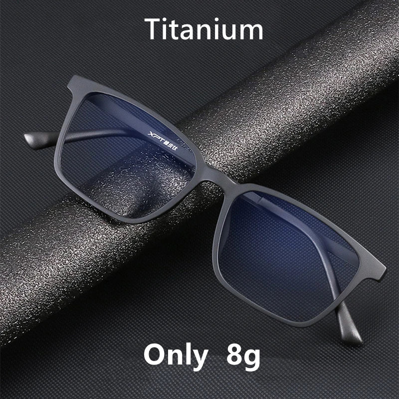 YIMARUILI Ultralight Comfortable TR90 Eyewear Women Pure Titanium Retro Square Optical Prescription Eyeglasses Frame Men Y9822