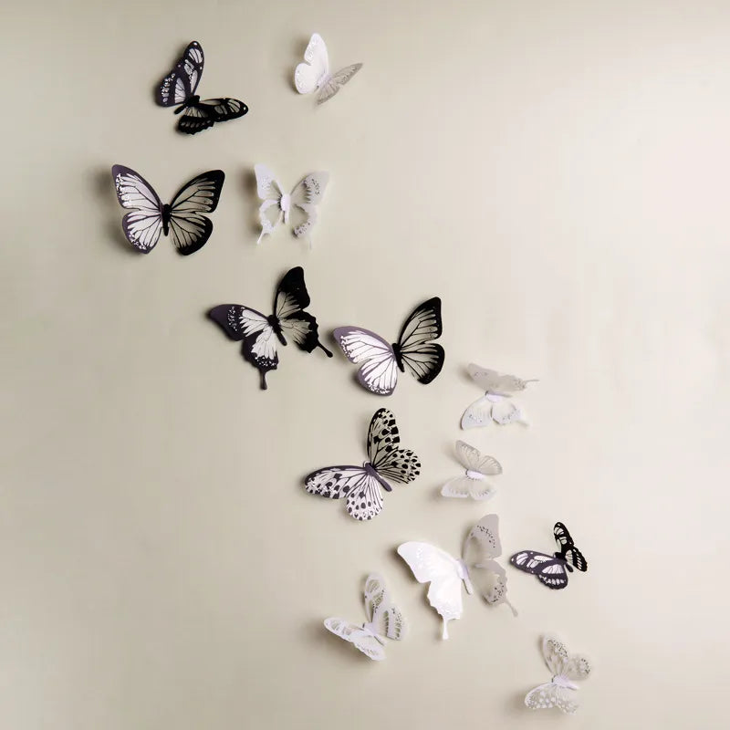 18Pcs/Set 3d Crystal Butterfly Wall Sticker Beautiful Butterflies Art Decals Home Decor Stickers Wedding Decoration On The Wall