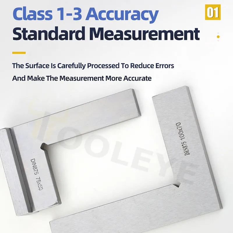 90 Degree Flat Edge Square Ruler Carpentry Square Woodworking Tools Metal Angle Measuring Tool Multi Try Square Gauge Set-Square