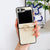 Luxury PU Leather Hone Case for Samsung Galaxy Z Flip 5 4 3 Flip5 Flip4 Flip3 5G Ring Holder Hard Shell Shockproof Cover