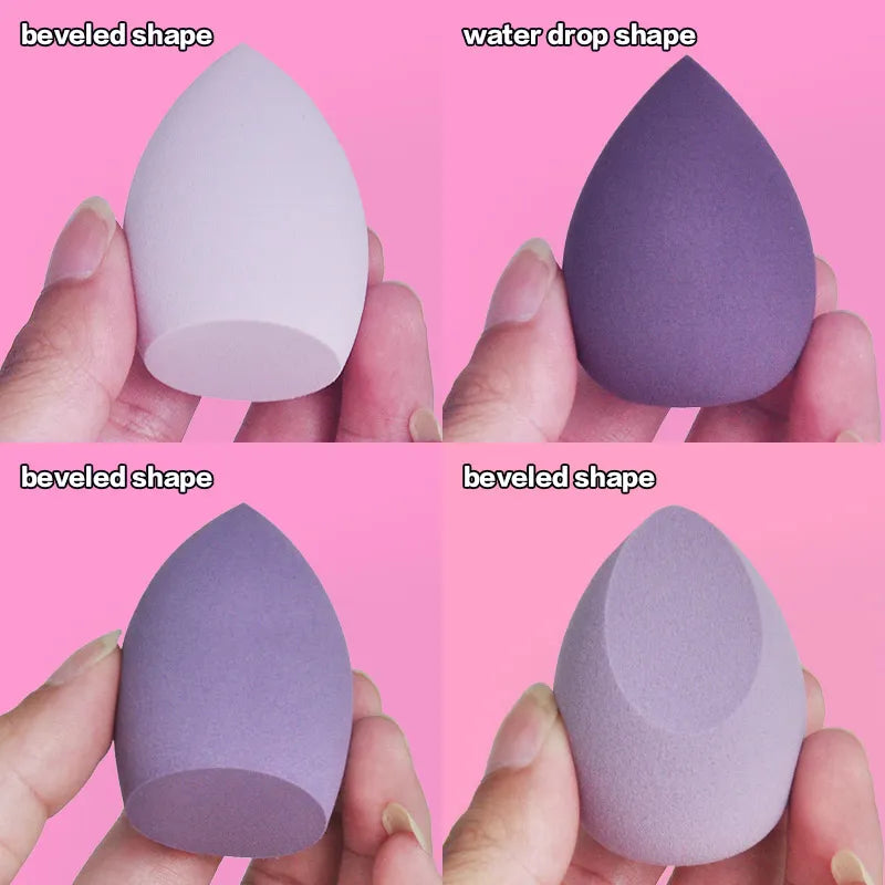 4/8pcs Makeup Sponge Powder Puff Dry and Wet Combined Beauty Cosmetic Ball Foundation Powder Puff Bevel Cut Make Up Sponge Tools