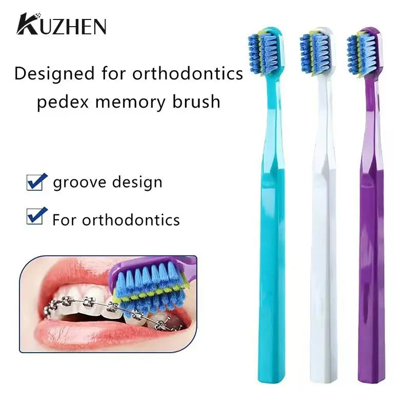 1PC Clean Orthodontic Braces Adult Orthodontic Toothbrushes Dental Tooth Brush Soft Bristle Toothbrush For Oral Health Care