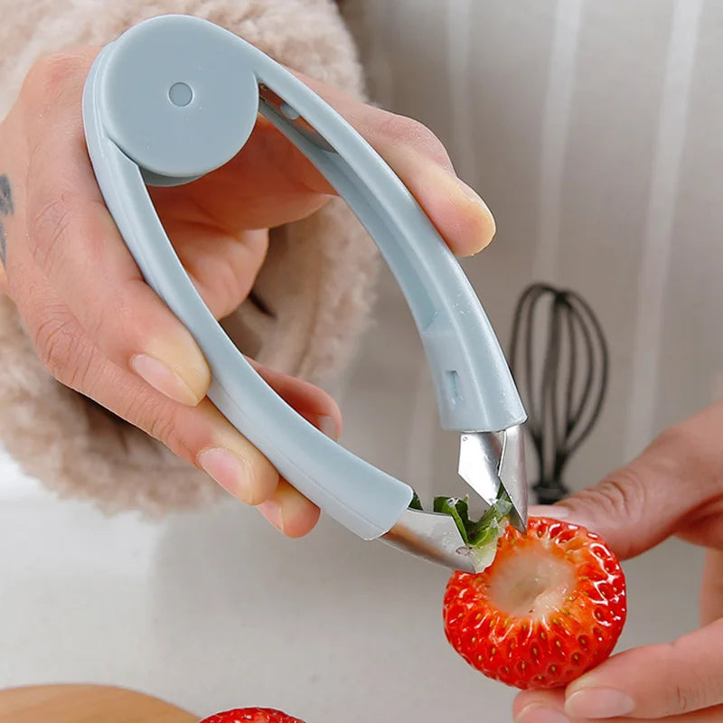 Strawberry Steel Huller Pineapple Eye Clips Fruit Vegetable Knives Stem Remover Tomato Corer PotatoTools Kitchen Gadgets Clip