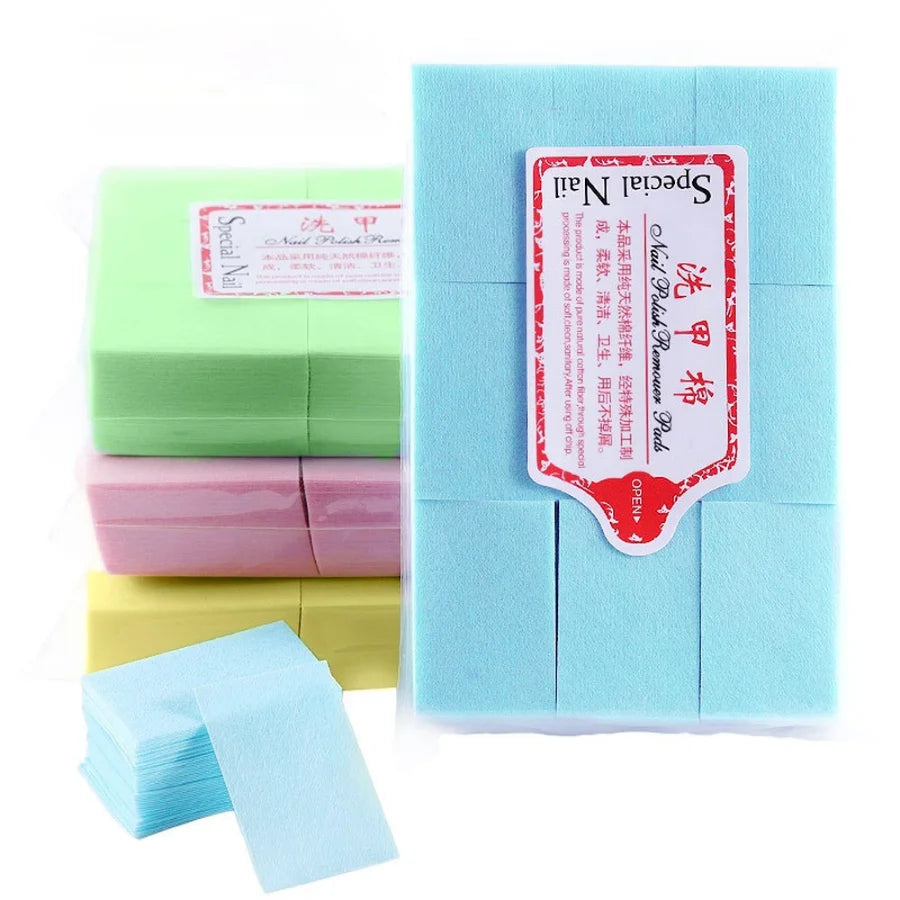 1000PCS Nail Cotton Pads Manicure Pedicure Gel Tools Lint-Free Wipes Napkins Nail Polish Remover Gel Nail Wipes