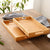 1pcs Eco Friendly Bamboo Rectangular Serving Trays for Kung Fu Tea Cup Fruit Dessert Food Sundries Storage Hotel Dinner Plate