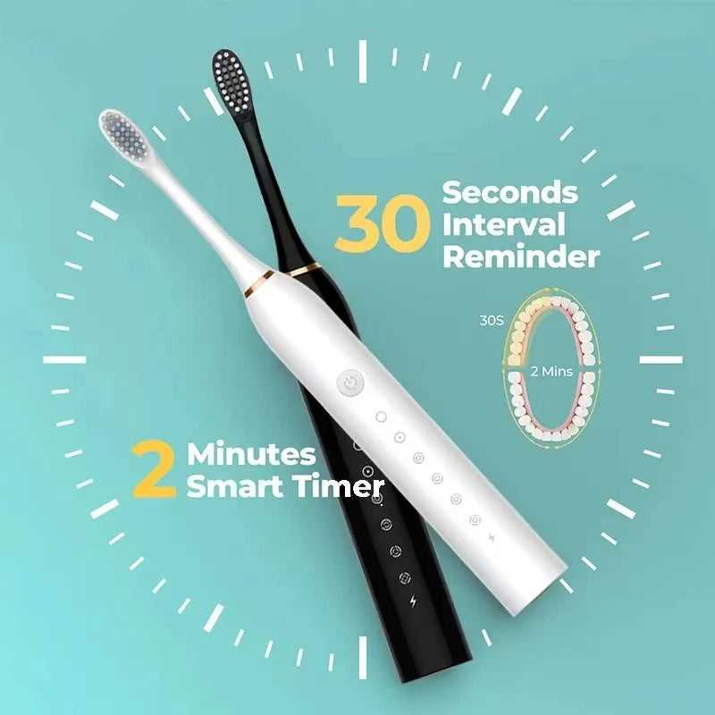 Sonic Electric Toothbrush IPX7 Waterproof Oral Care Whitening Tooth Brush Rechargeable Automatic Adult Powerful Smart Toothbrush